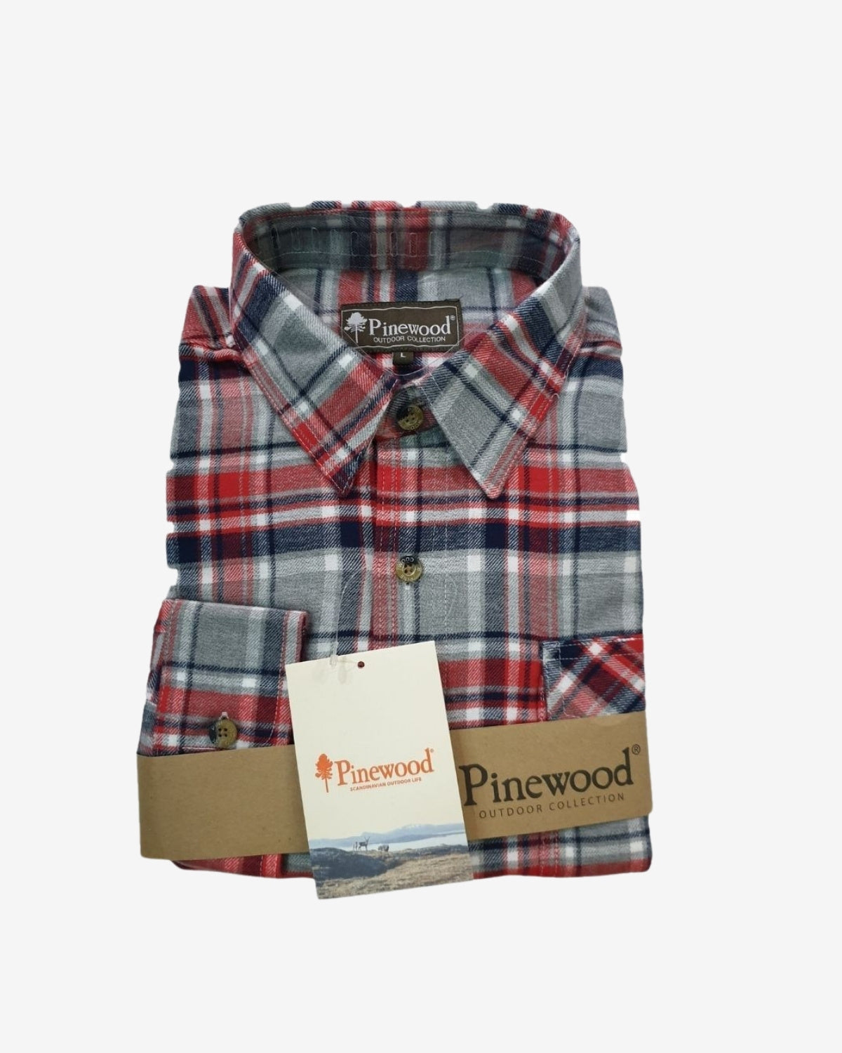 Camasa Pinewood Texas Gri Deschis, Carouri, Pentru Barbati