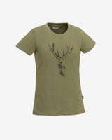 Tricou Pinewood Cerb Kaki, Pentru Femei